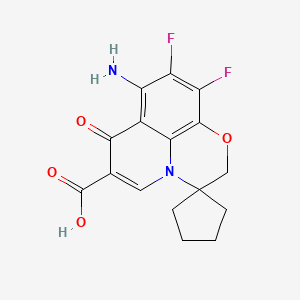 8'-Amino-9',10'-difluoro-7'-oxo-2'H,7'H-spiro[cyclopentane-1,3'-[1,4]oxazino[2,3,4-IJ]quinoline]-6'-carboxylic acid