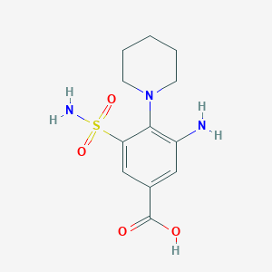 3-Amino-4-piperidino-5-sulphamyl-benzoic acid
