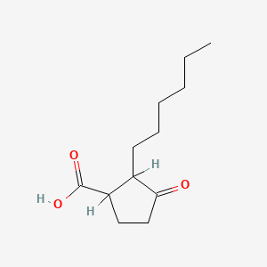 molecular formula C12H20O3 B8312067 Cyclopentanecarboxylic acid, 2-hexyl-3-oxo- CAS No. 37172-52-4