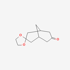 molecular formula C11H16O3 B8312147 Spiro[bicyclo[3.3.1]nonane-3,2'-[1,3]dioxolane]-7-one 