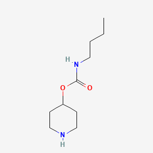 molecular formula C10H20N2O2 B8312257 Piperidin-4-yl butylcarbamate 
