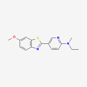 molecular formula C16H17N3OS B8312351 N-ethyl-5-(6-methoxy-1,3-benzothiazol-2-yl)-N-methylpyridin-2-amine 