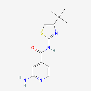 molecular formula C13H16N4OS B8312429 N4-[4-(tert-Butyl)-1,3-thiazol-2-yl]-2-aminoisonicotinamide 