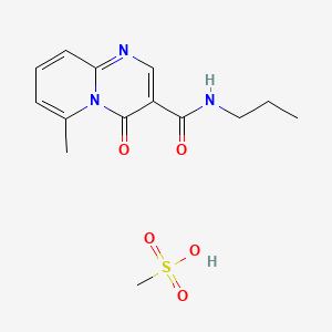 molecular formula C14H19N3O5S B8312439 methanesulfonic acid;6-methyl-4-oxo-N-propylpyrido[1,2-a]pyrimidine-3-carboxamide CAS No. 125055-76-7