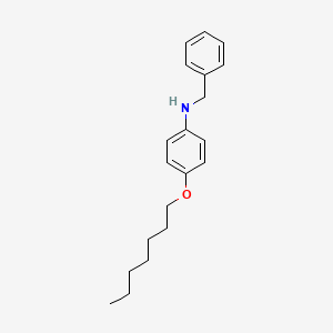 molecular formula C20H27NO B8312444 Benzyl(4-heptyloxyphenyl)amine CAS No. 400858-58-4