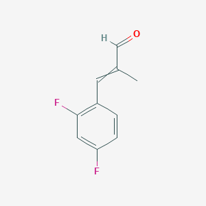 molecular formula C10H8F2O B8312469 3-(2,4-Difluoro-phenyl)-2-methyl-propenal 