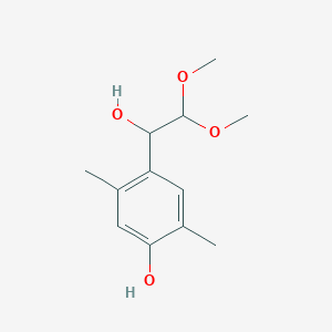 4-(1-Hydroxy-2,2-dimethoxyethyl)-2,5-dimethylphenol