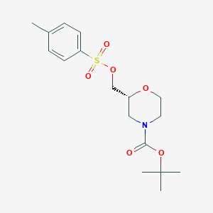 molecular formula C17H25NO6S B8312540 tert-butyl (2R)-2-{[(4-methylbenzenesulfonyl)oxy]methyl}morpholine-4-carboxylate CAS No. 135065-64-4