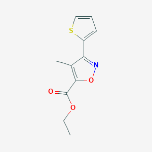 Ethyl 4-methyl-3-(thiophen-2-yl)isoxazole-5-carboxylate