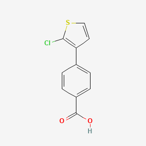 molecular formula C11H7ClO2S B8312761 4-(2-Chloro-3-thienyl)-benzoic acid 