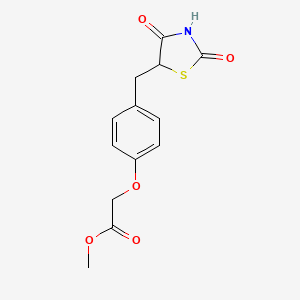 molecular formula C13H13NO5S B8312786 5-(4-Methoxycarbonylmethyloxybenzyl)thiazolidine-2,4-dione 