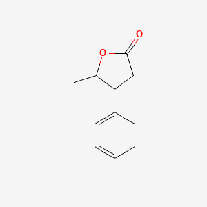 molecular formula C11H12O2 B8312811 5-Methyl-4-phenyloxolane-2-one 