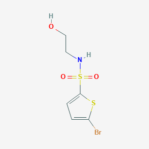 molecular formula C6H8BrNO3S2 B8312835 5-bromo-N-(2-hydroxyethyl)thiophene-2-sulfonamide 