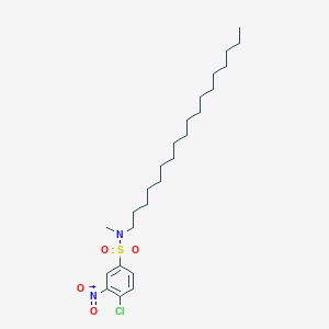 molecular formula C25H43ClN2O4S B8312844 4-Chloro-N-methyl-3-nitro-N-octadecylbenzene-1-sulfonamide CAS No. 26093-36-7