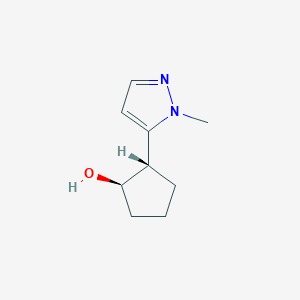 molecular formula C9H14N2O B8312862 Rac-(1r,2s)-2-(1-methyl-1h-pyrazol-5-yl)cyclopentan-1-ol 