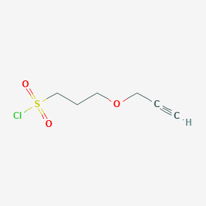 molecular formula C6H9ClO3S B8312869 3-(Prop-2-yn-1-yloxy)propane-1-sulfonyl chloride 