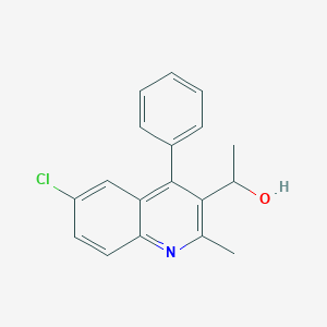 molecular formula C18H16ClNO B8312896 1-(6-Chloro-2-methyl-4-phenylquinolin-3-yl)ethanol 
