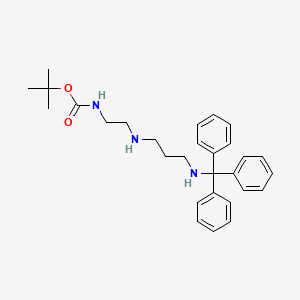 molecular formula C29H37N3O2 B8312944 Tert-butyl 2-{[3-(tritylamino)propyl]amino}ethylcarbamate 