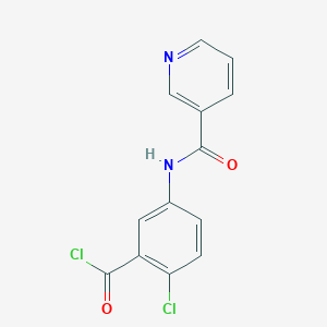molecular formula C13H8Cl2N2O2 B8312969 2-Chloro-5-(Nicotinamido)Benzoyl Chloride 