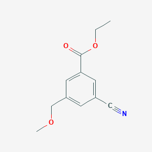 molecular formula C12H13NO3 B8313074 Ethyl 3-cyano-5-methoxymethyl-benzoate 