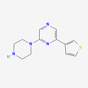 2-(1-Piperazinyl)-6-(3-thienyl)pyrazine