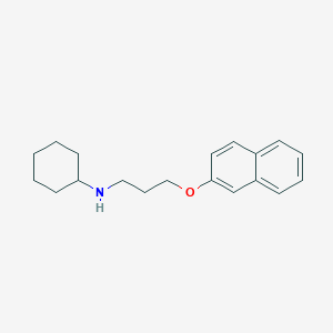 molecular formula C19H25NO B8313154 N-cyclohexyl-[3-(naphthalen-2-yloxy)-propyl]amine 