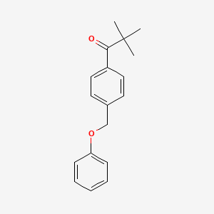 molecular formula C18H20O2 B8313170 p-(Phenoxymethyl)pivalophenone 