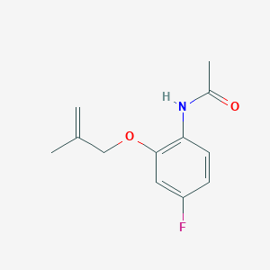 molecular formula C12H14FNO2 B8313374 N-[4-Fluoro-2-(2-methyl-allyloxy)-phenyl]-acetamide CAS No. 356558-41-3