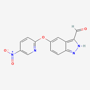 5-(5-nitro-pyridin-2-yloxy)-1H-indazole-3-carbaldehyde