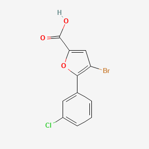 4-Bromo-5-(3-chlorophenyl)furan-2-carboxylic acid