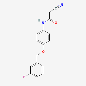 2-Cyano-N-[4-(3-fluoro-benzyloxy)-phenyl]-acetamide