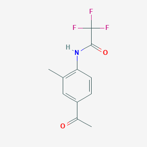 molecular formula C11H10F3NO2 B8313538 N-(4-acetyl-2-methylphenyl)-2,2,2-trifluoroacetamide 