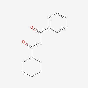 molecular formula C15H18O2 B8313567 1-Cyclohexyl-3-phenyl-1,3-propanedione 