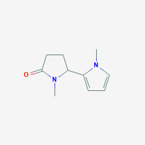 molecular formula C10H14N2O B083136 2-Pyrrolidinone, 1-methyl-5-(1-methylpyrrol-2-yl)- CAS No. 13950-22-6