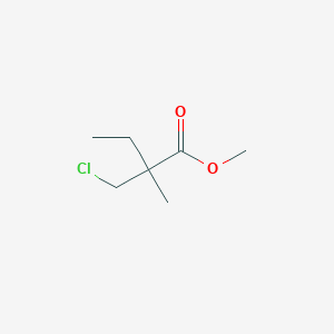 molecular formula C7H13ClO2 B8313626 Methyl 2-methyl-2-ethyl-3-chloropropionate 