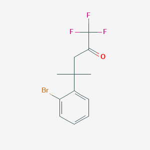 molecular formula C12H12BrF3O B8313721 4-(2-Bromophenyl)-1,1,1-trifluoro-4-methylpentan-2-one 