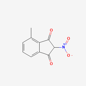 molecular formula C10H7NO4 B8313731 4-Methyl-2-nitroindane-1,3-dione 