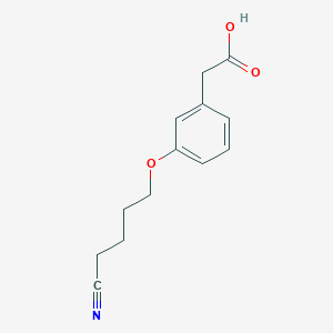 molecular formula C13H15NO3 B8313747 [3-(4-Cyano-butoxy)-phenyl]-acetic acid 