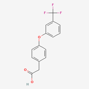 molecular formula C15H11F3O3 B8313750 [p-(alpha,alpha,alpha-Trifluoro-m-tolyloxy)phenyl]acetic Acid 