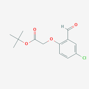 molecular formula C13H15ClO4 B8313770 Tert-butyl 2-(4-chloro-2-formylphenoxy)acetate 