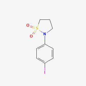 molecular formula C9H10INO2S B8313823 2-(4-Iodophenyl)isothiazolidine-1,1-dioxide 