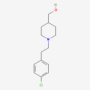 molecular formula C14H20ClNO B8313827 1-[2-(4-Chlorophenyl)ethyl]-4-piperidinemethanol 