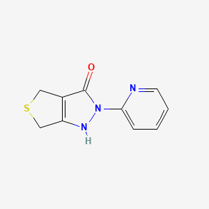 molecular formula C10H9N3OS B8313843 2-pyridin-2-yl-1,2,4,6-tetrahydro-3H-thieno[3,4-c]pyrazol-3-one 