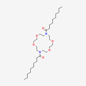 molecular formula C32H62N2O6 B8313848 1,10-Didecanoyl-1,10-diaza-4,7,13,16-tetraoxacyclooctadecane 