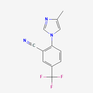 molecular formula C12H8F3N3 B8313864 2-(4-Methyl-imidazol-1-yl)-5-trifluoromethyl-benzonitrile 