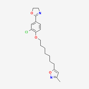 Isoxazole, 5-(7-(2-chloro-4-(4,5-dihydro-2-oxazolyl)phenoxy)heptyl)-3-methyl-