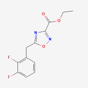 molecular formula C12H10F2N2O3 B8313956 Ethyl 5-(2,3-difluorobenzyl)-1,2,4-oxadiazole-3-carboxylate 