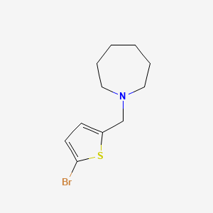 molecular formula C11H16BrNS B8314094 1-[(5-Bromo-2-thienyl)methyl]hexahydro-1H-azepine 