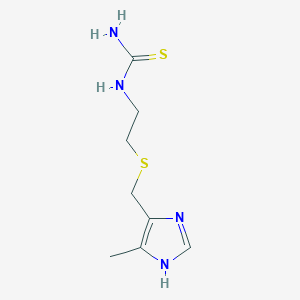 molecular formula C8H14N4S2 B8314161 2-((4-Methyl-5-imidazolyl)methylthio)ethylthiourea 