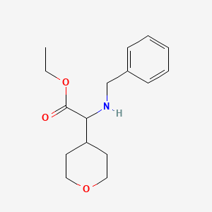 Ethyl (rac)-benzylamino-(tetrahydro-pyran-4-yl)-acetate
